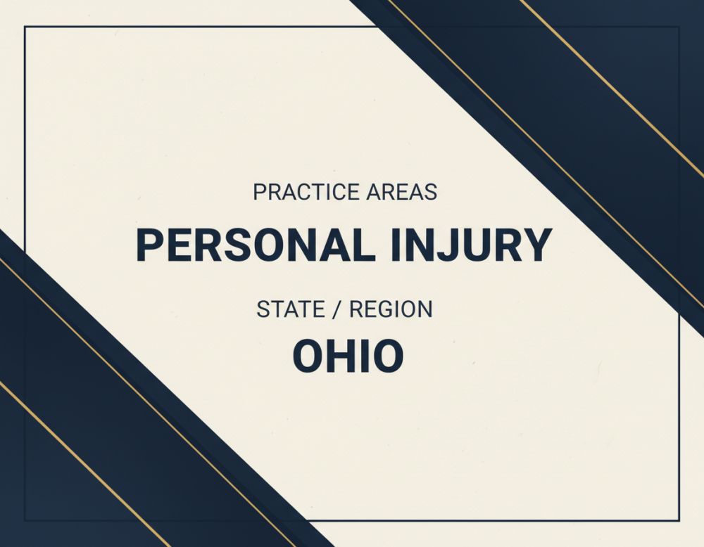 Established Auto & Truck Accident Personal Injury Practice in Ohio