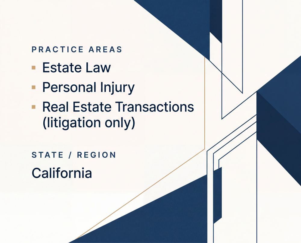 Established Silicon Valley Estate Planning, Real Estate & Personal Injury Practice | Statewide California Reach