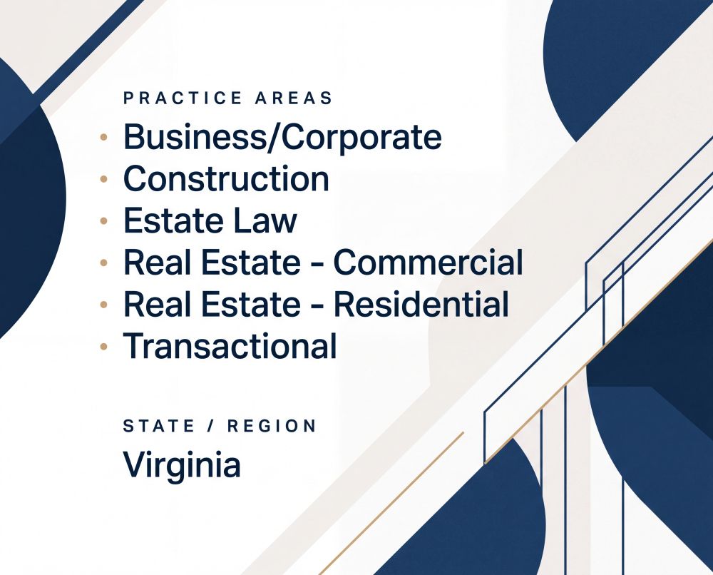 Established Virginia Transactional & Real Estate Law Practice with Strong Profit Margins and Long-Term Client Base